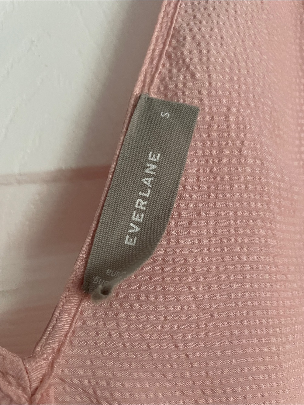 Everlane Light Pink Waffle-Knit Tank